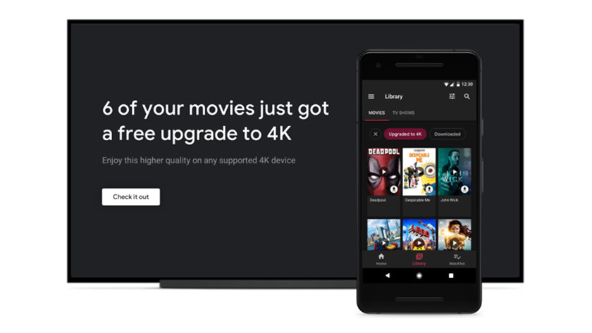 Google Play Movies 4K Upgrade