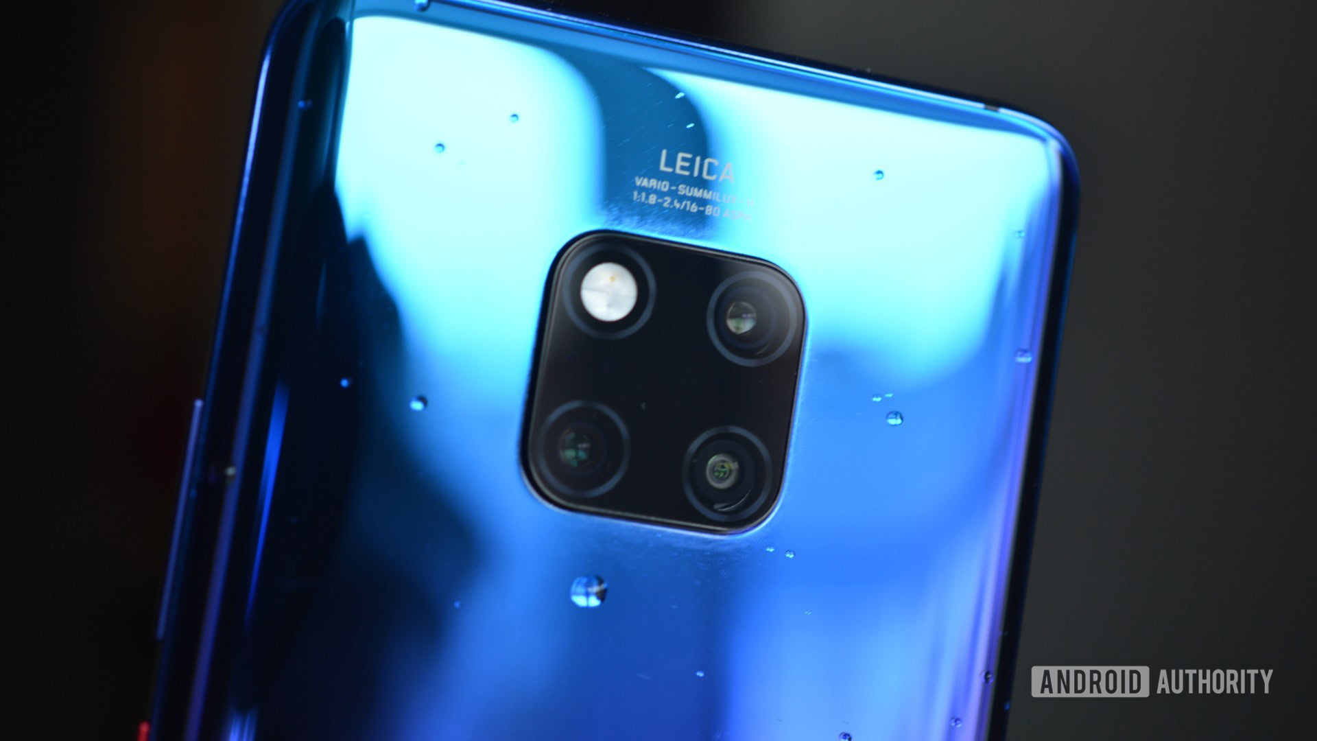 The back of the HUAWEI Mate 20 Pro.