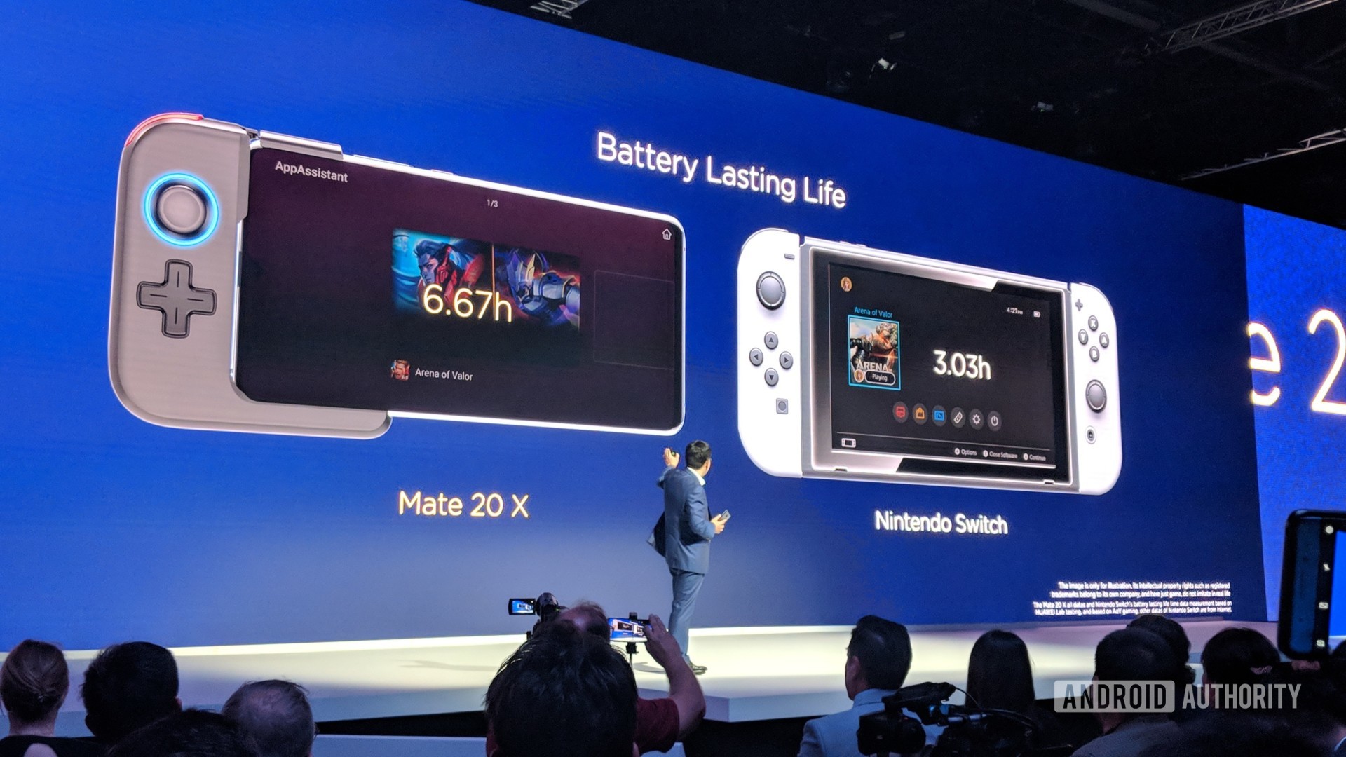 Huawei Mate 20 X launch vs Nintendo Switch