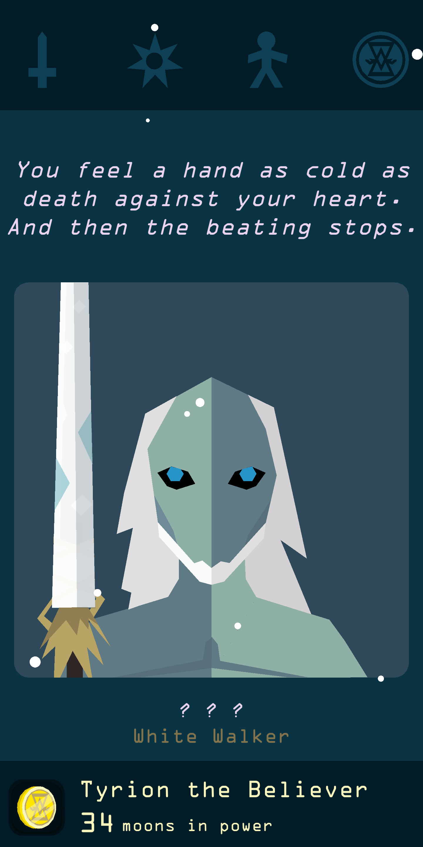 Reigns: Game of Thrones White Walker card screenshot
