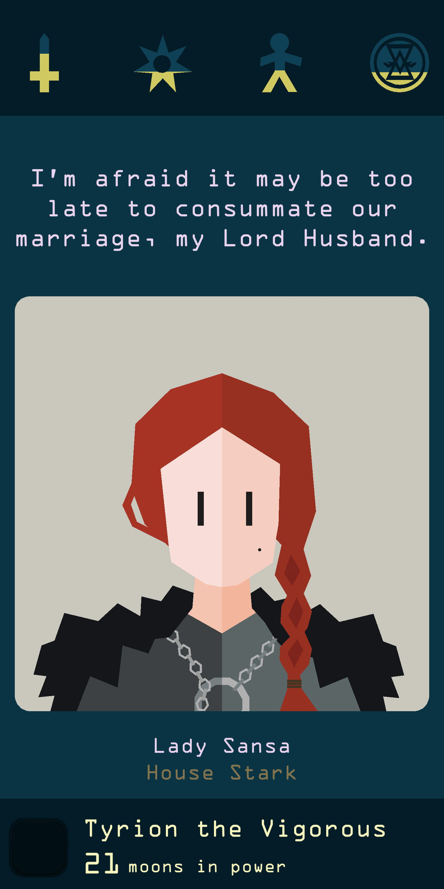 Reigns: Game of Thrones Lady Sansa screenshot