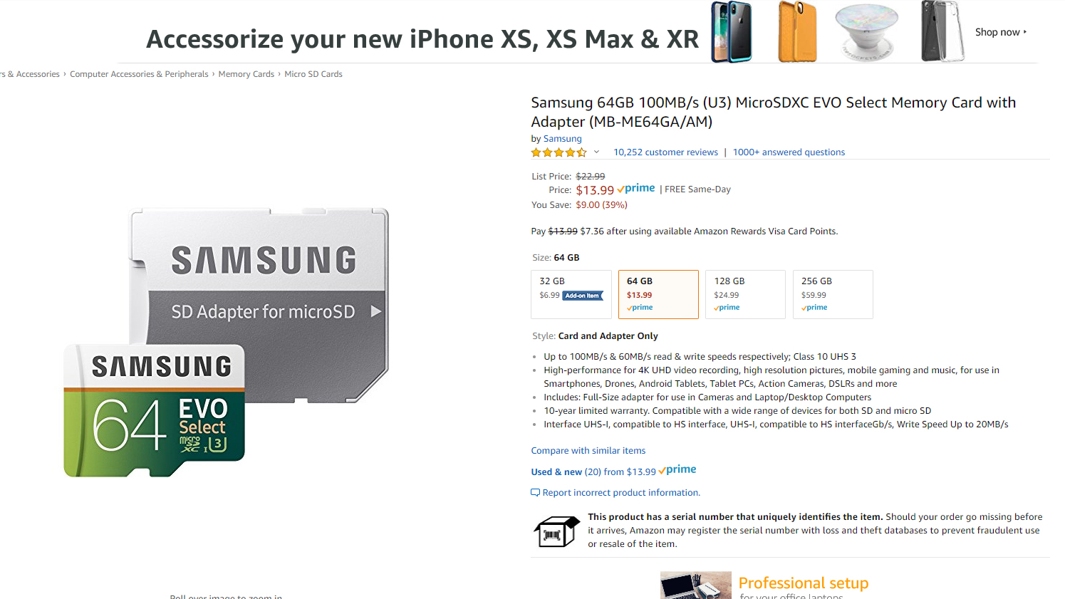 Samsung Evo Select microSD Card Sale