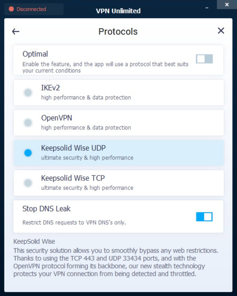 vpn unlimited protocols