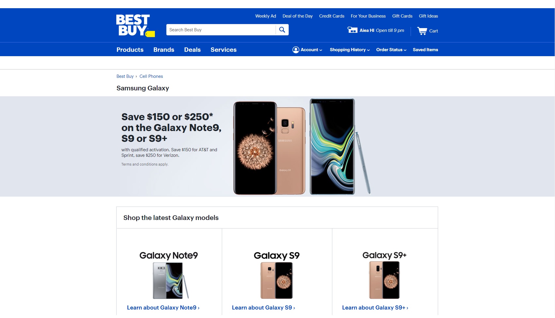 Best Buy Samsung Galaxy offer