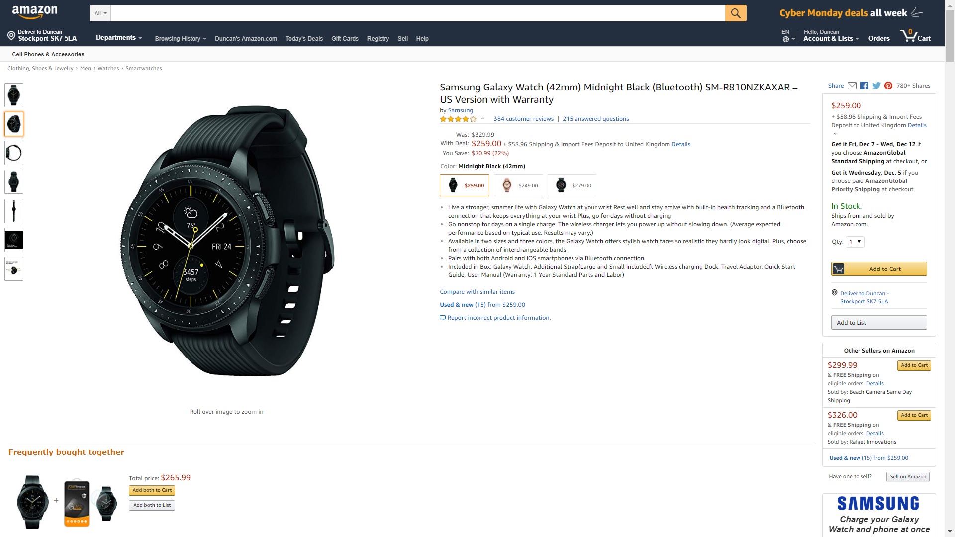 Galaxy Watch Amazon Deal
