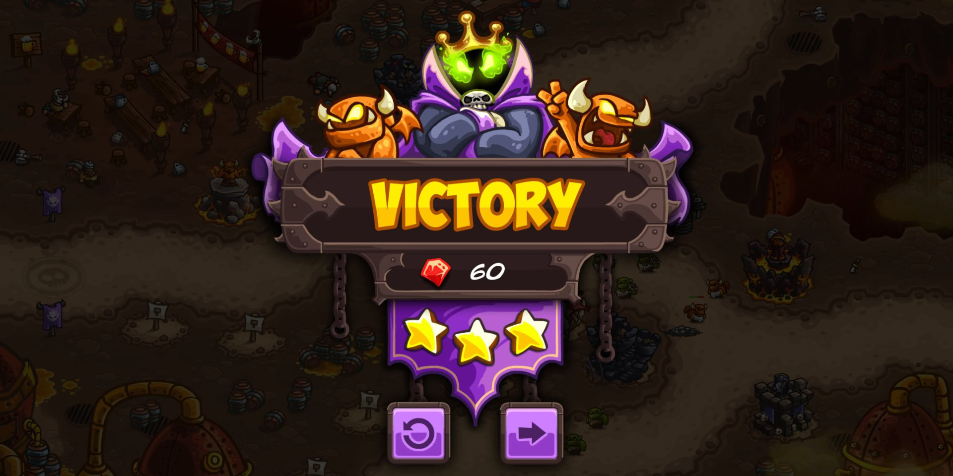 Kingdom Rush Vengeance Review Victory Screen