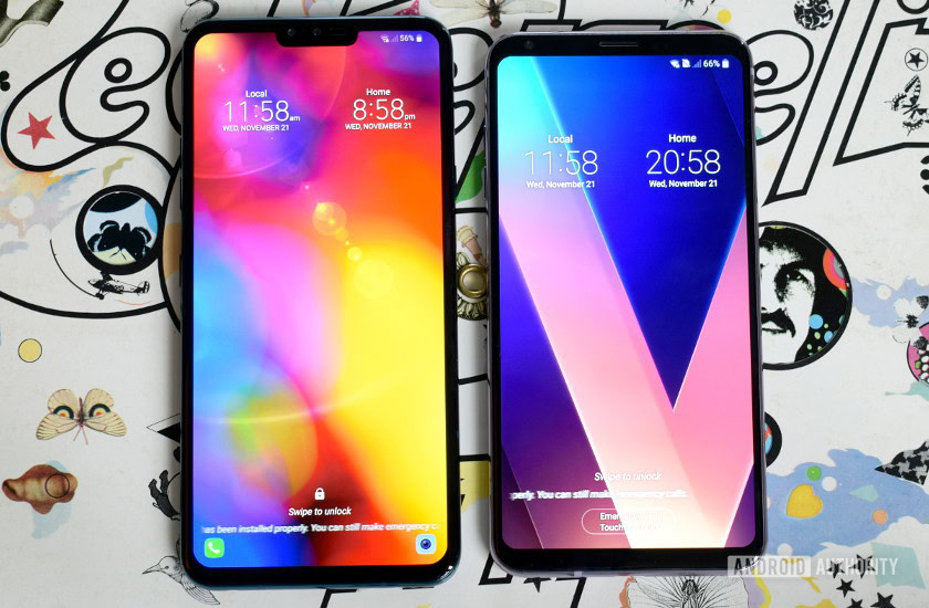 LG V40 vs LG V30 front