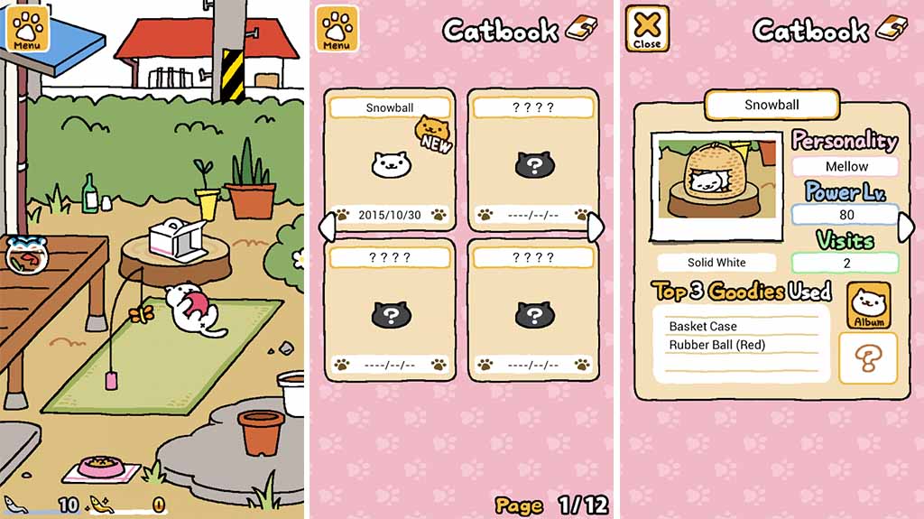 Neko Atsume - best cat games for people