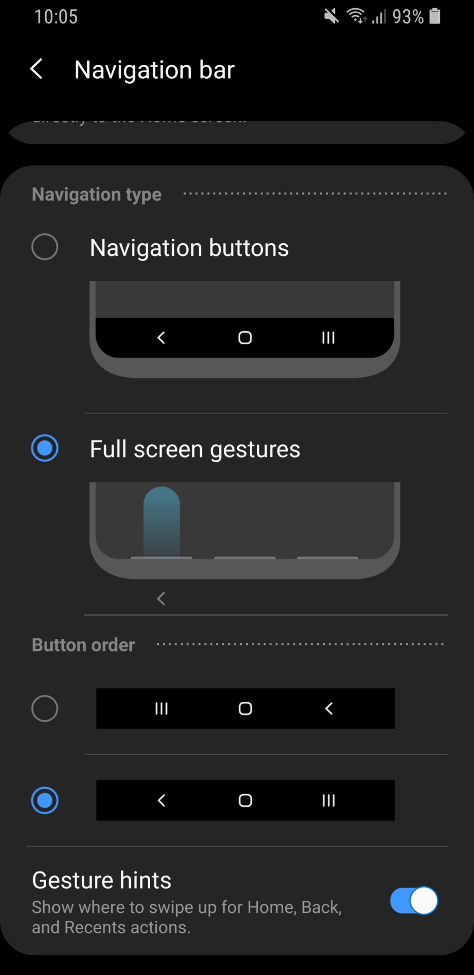 samsung galaxy s9 one ui review navigation gestures