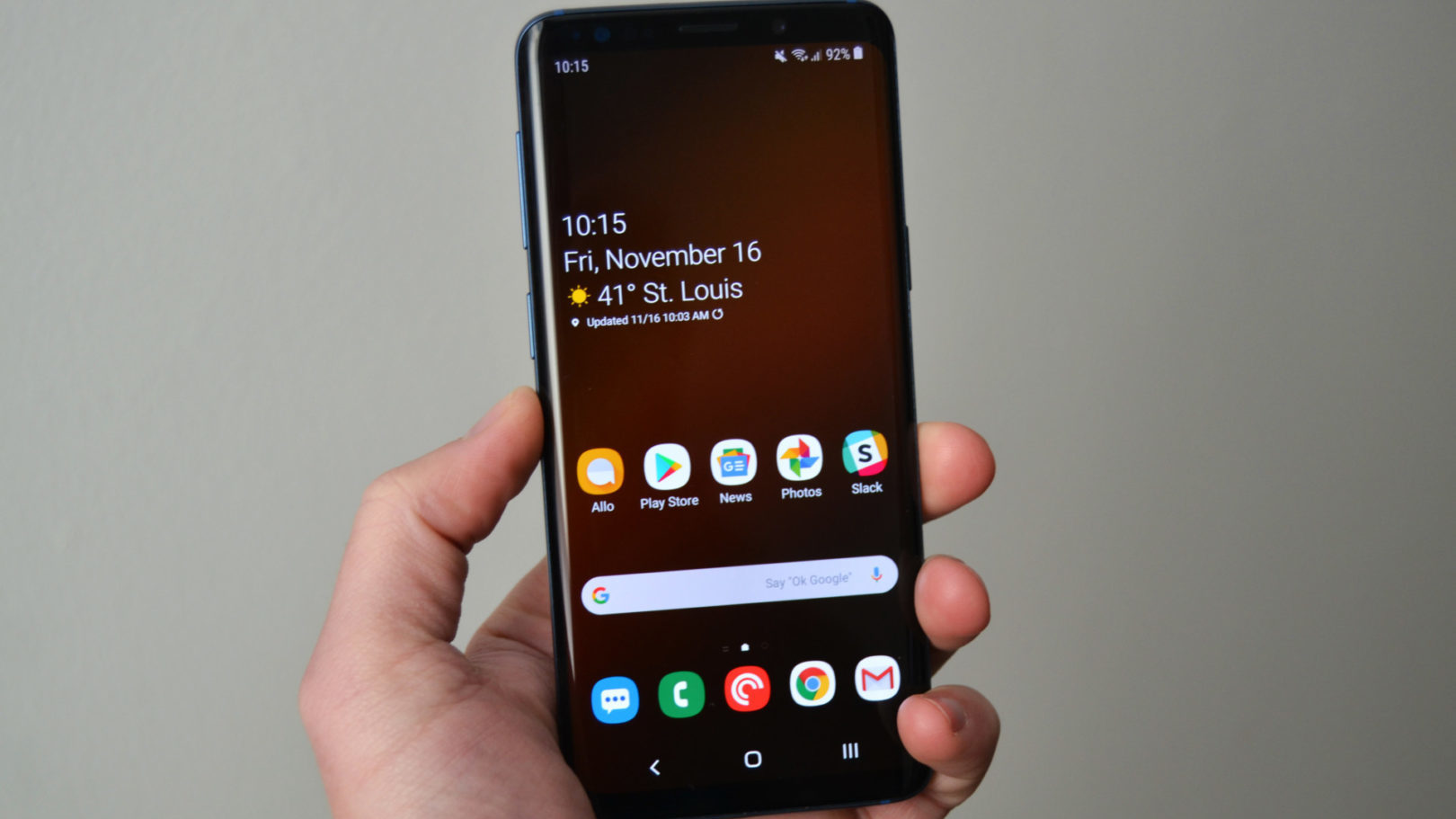 samsung galaxy s9 one ui review home screen display