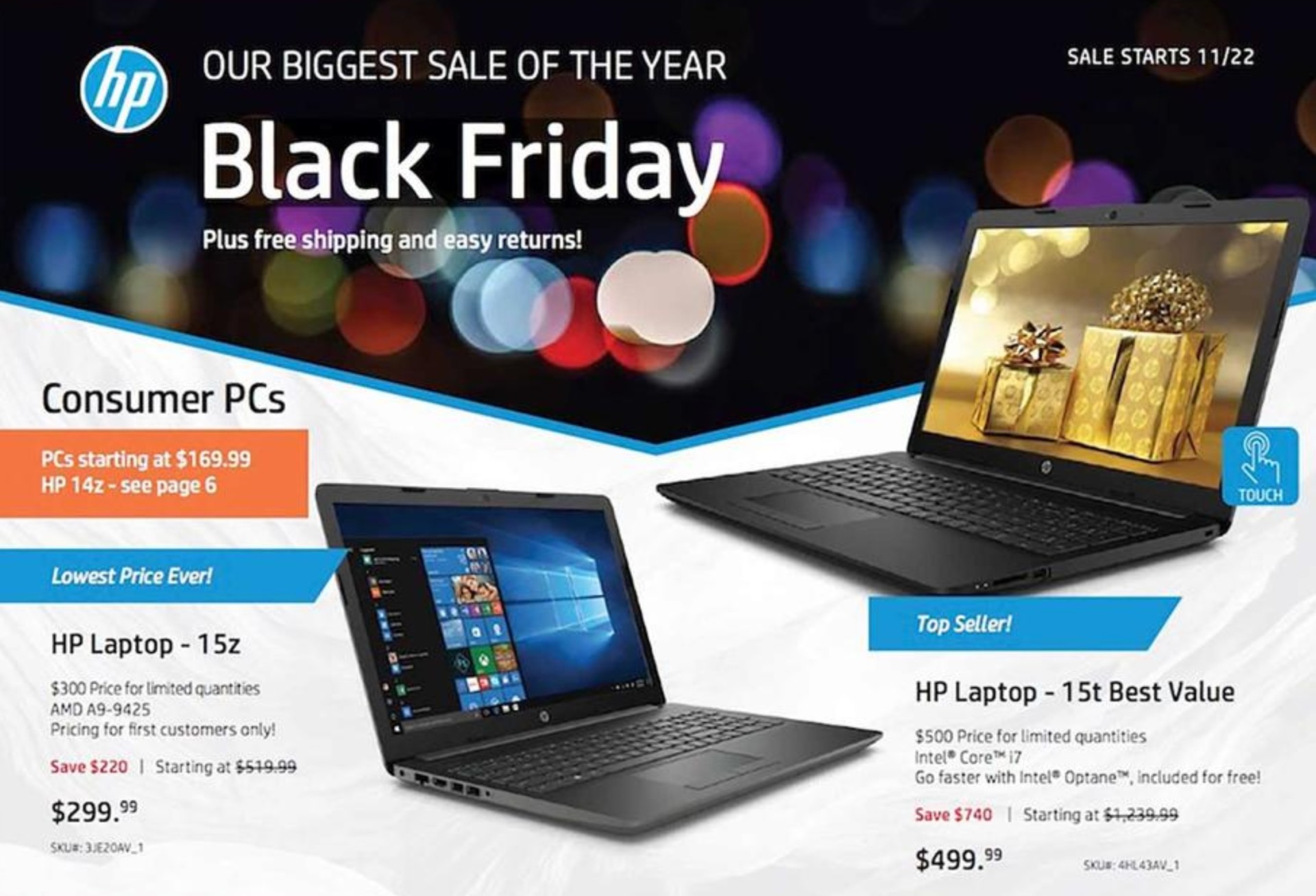 HP Black Friday deals promo poster.