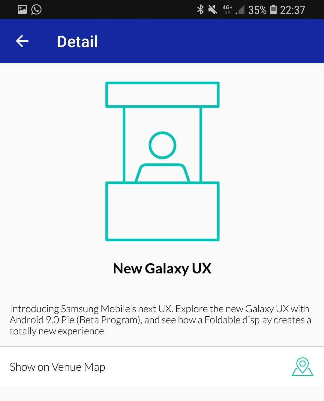 Samsung Developers conference app screenshot.