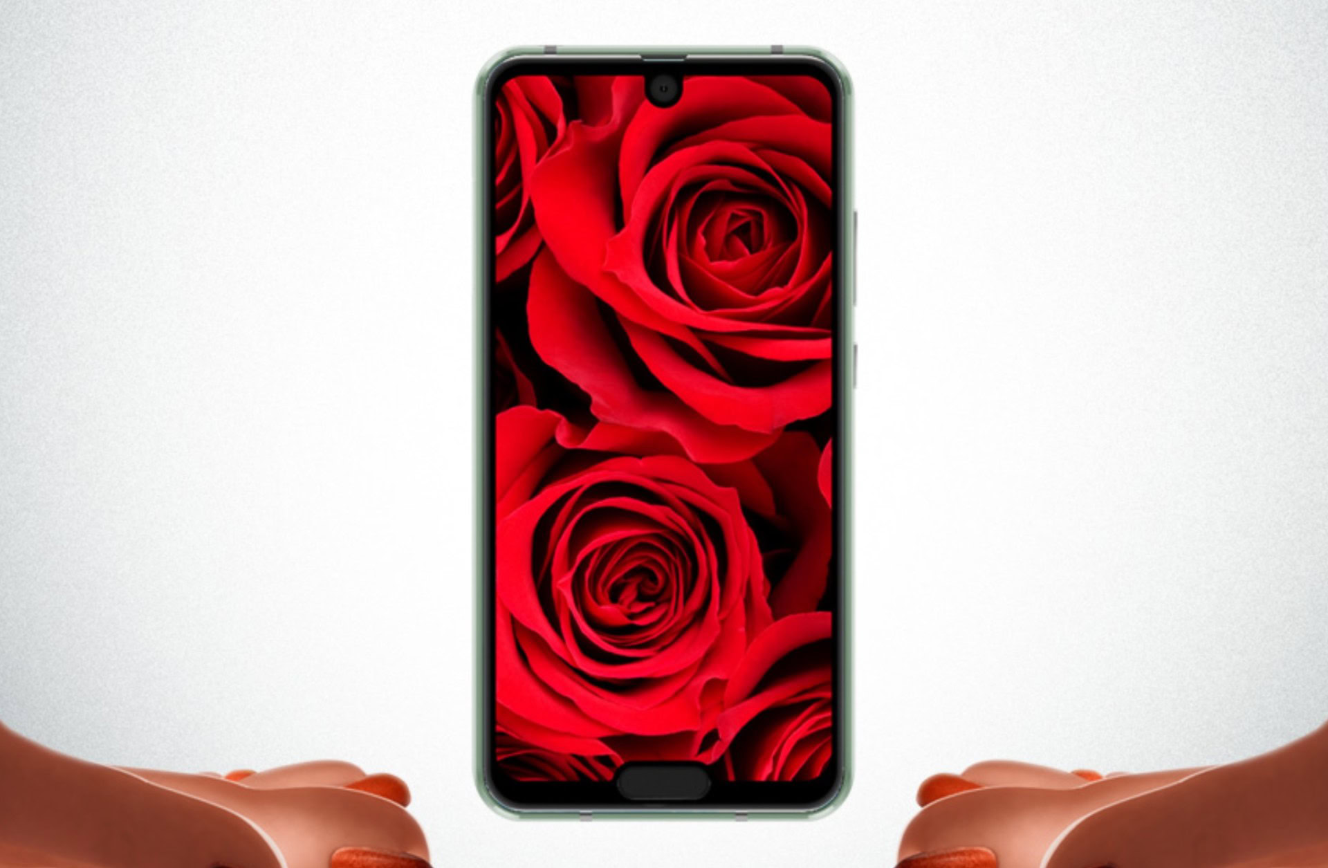 The Sharp Aquos R2 in a promo render.