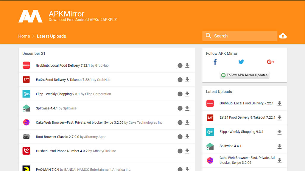 APKMirror - best app stores