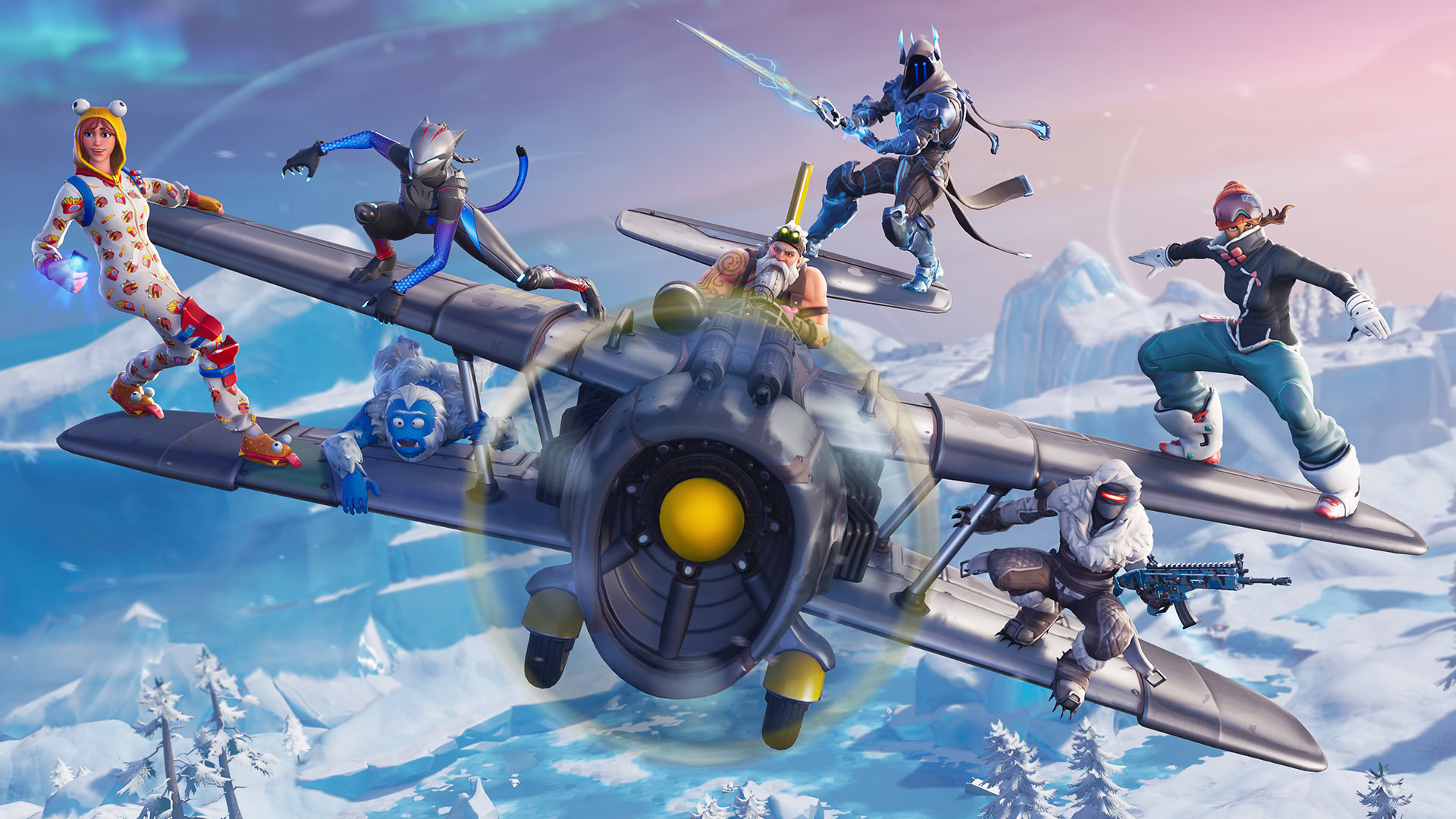 Fortnite Season 7 battle pass skins wraps pets