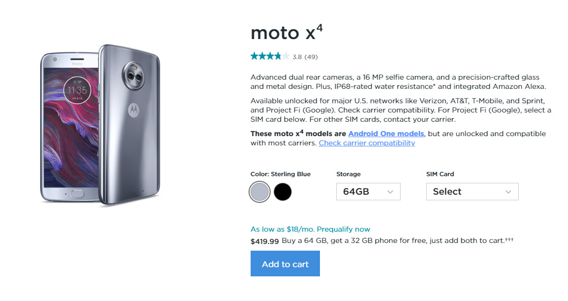 The Moto X4.