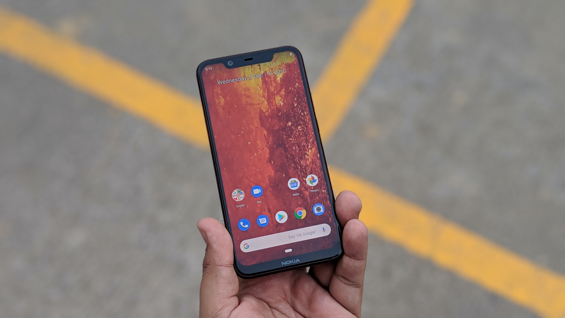 The front of the Nokia 8.1.