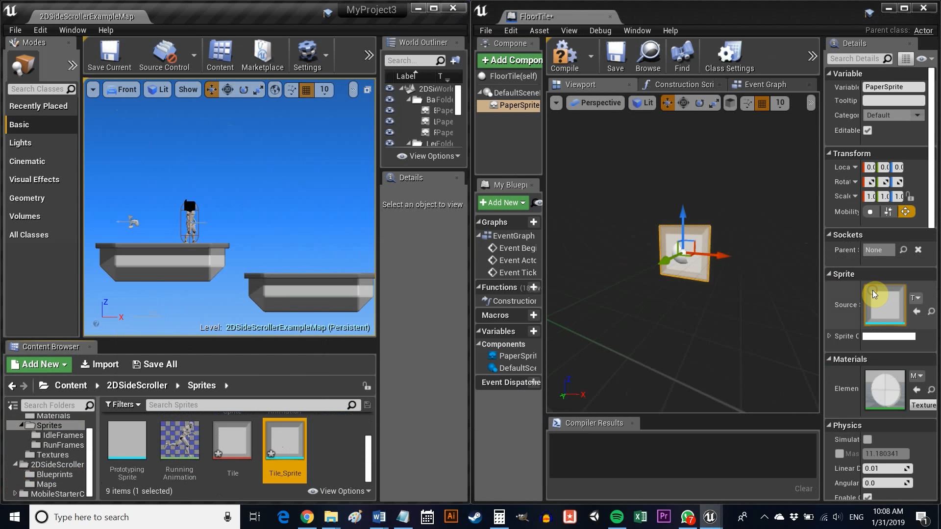 Actor editor Unreal Engine 4 for Android development.
