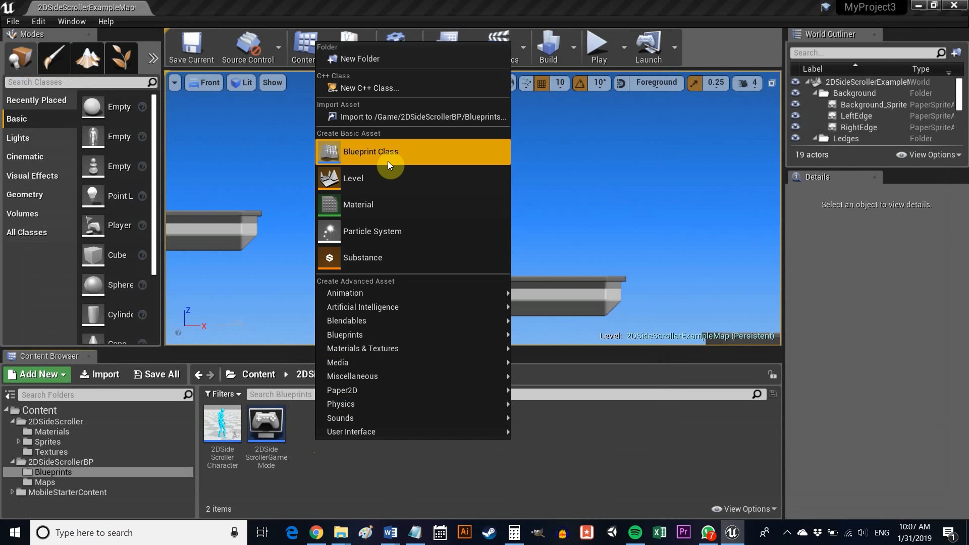 Unreal Engine 4 Create Blueprint Class - Android game development how to