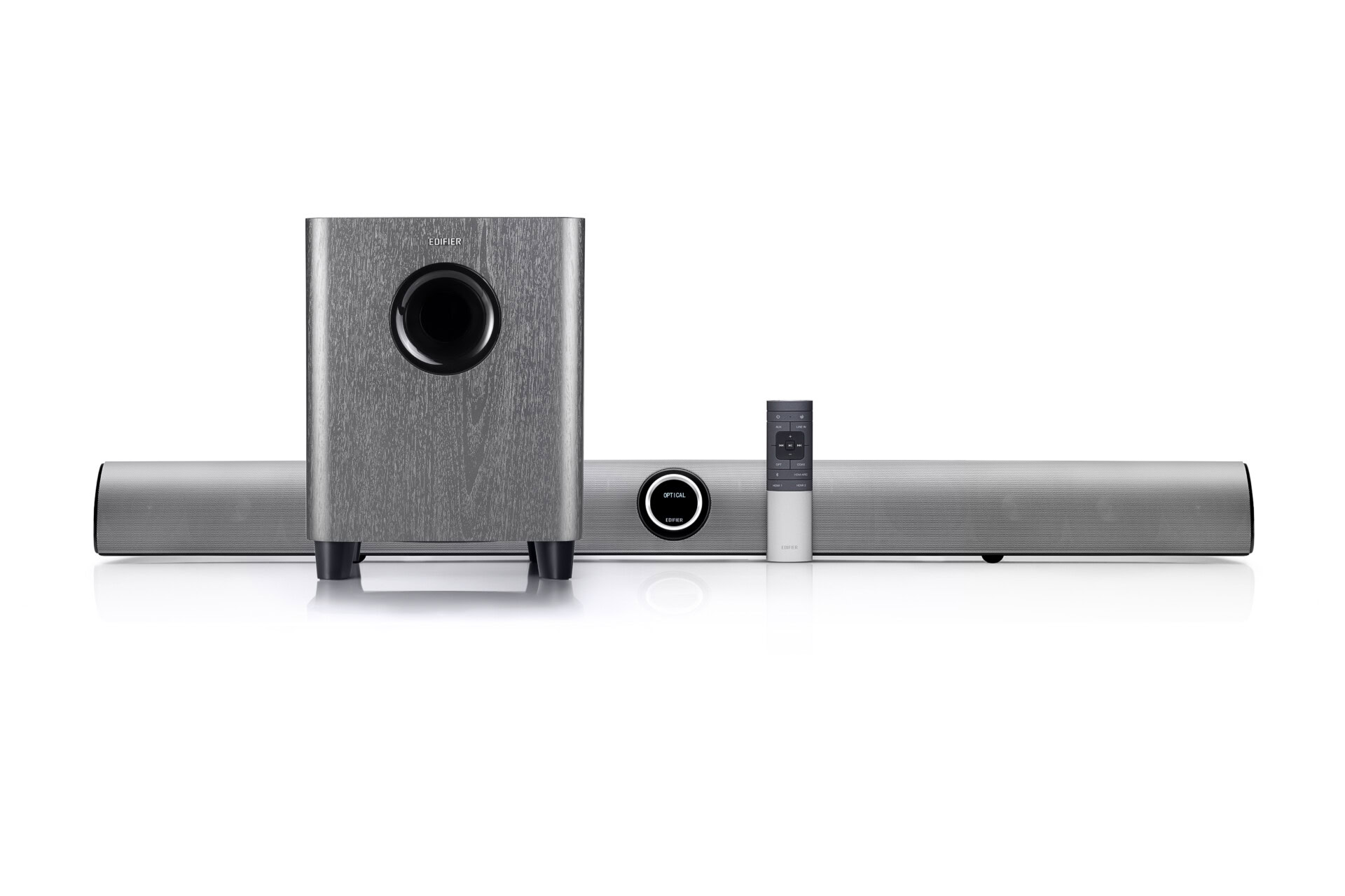 Edifier B8 home theater system product image on white background.