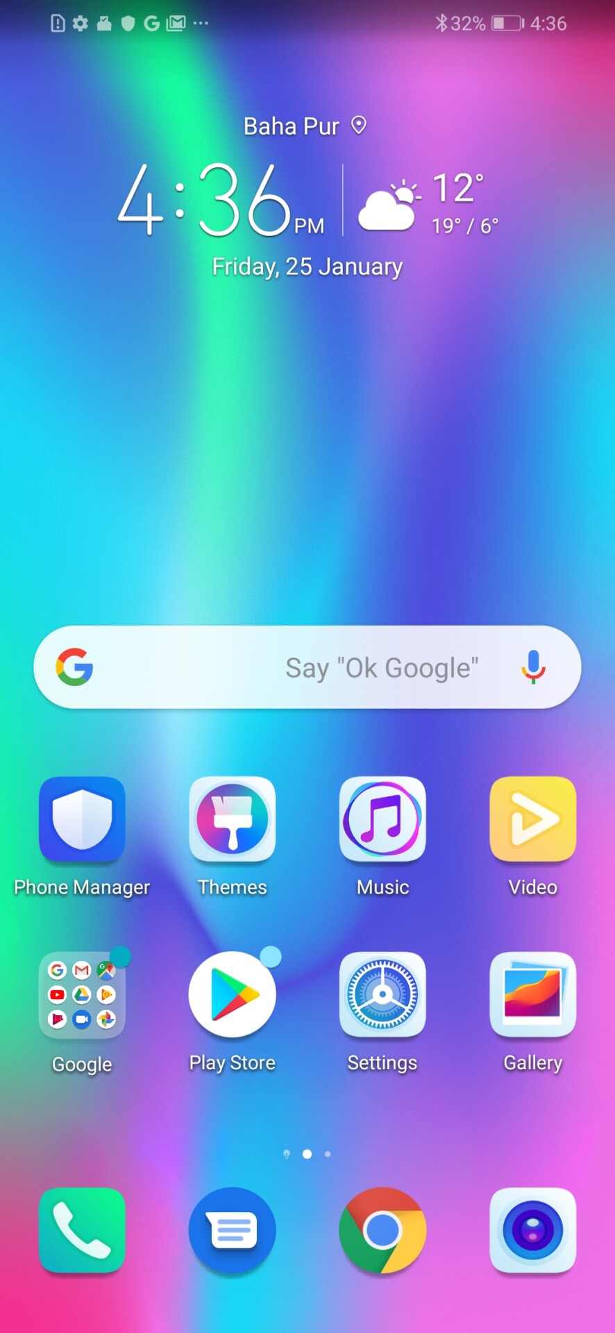 HONOR 10 Lite default home screen (android launcher)