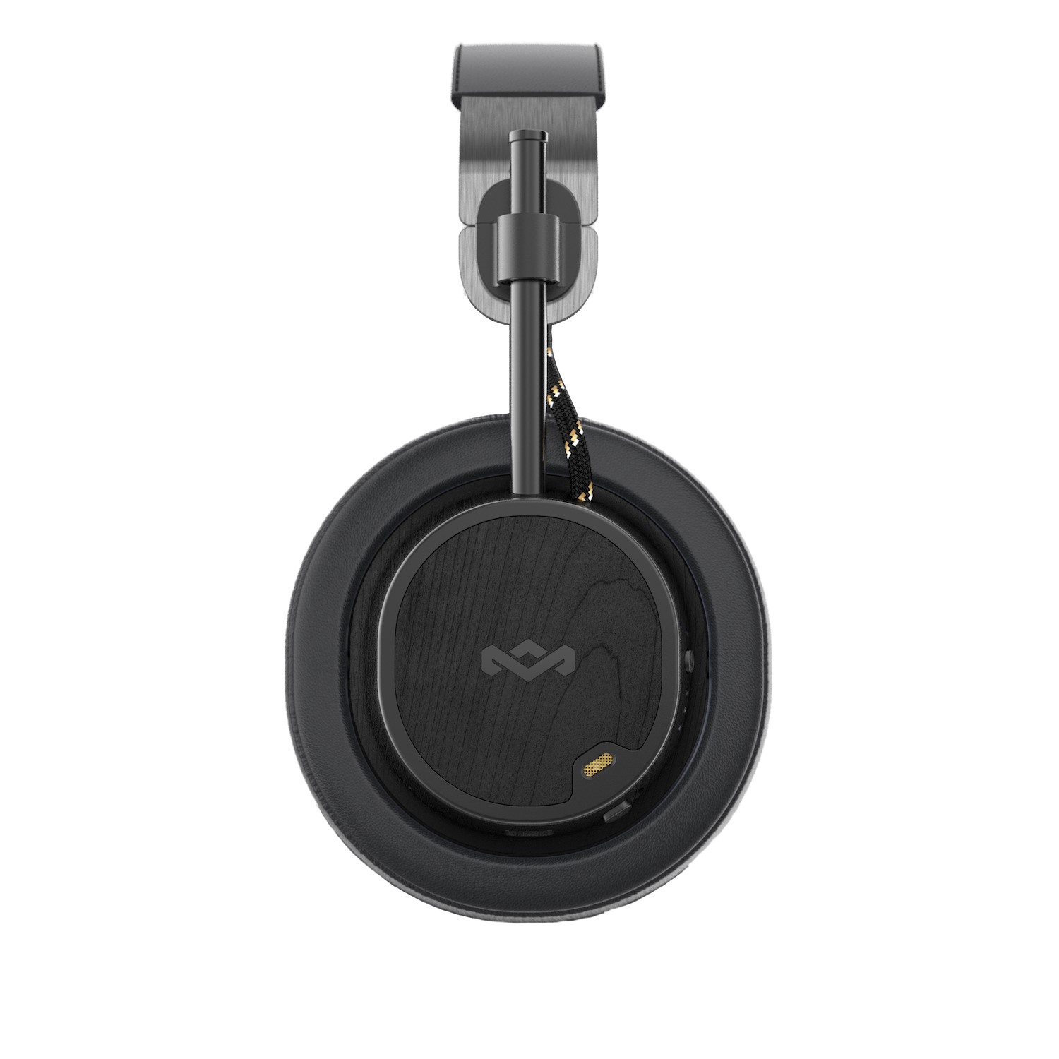 House of House of House of Marley Exodus ANC headphones in black on white background.