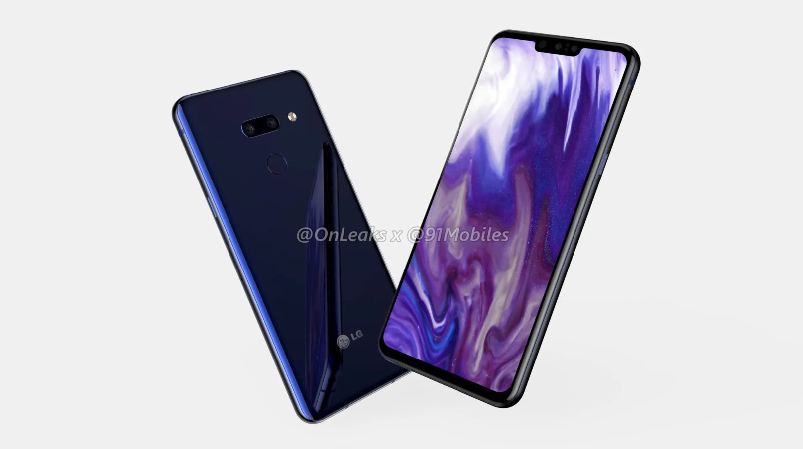 A professional render of the LG G8 ThinQ.