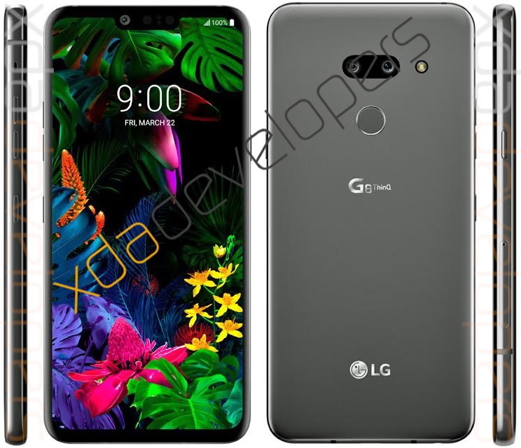 Leaked press renders allegedly of the LG G8 ThinQ.