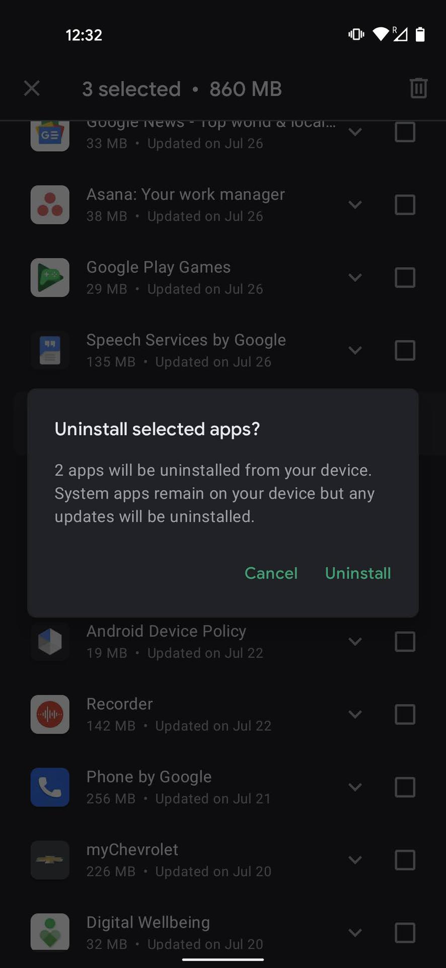 Uninstall app from Google Play Store 3