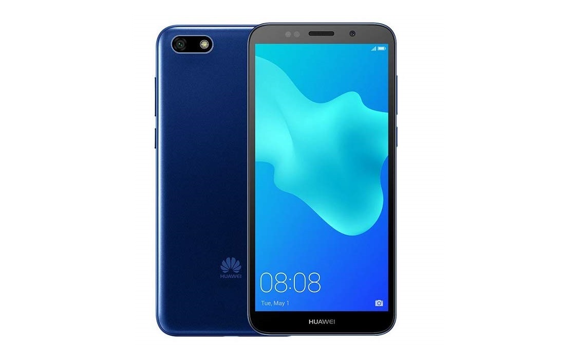 The Huawei Y5 2018 in a render showing the front and back of the device. 