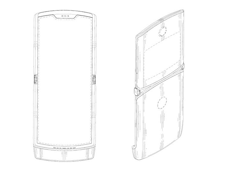 A Motorola patent filing showing the potential Motorola Razr