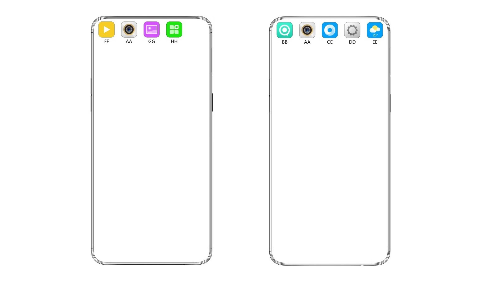 An OPPO patent for a punch-hole display feature.