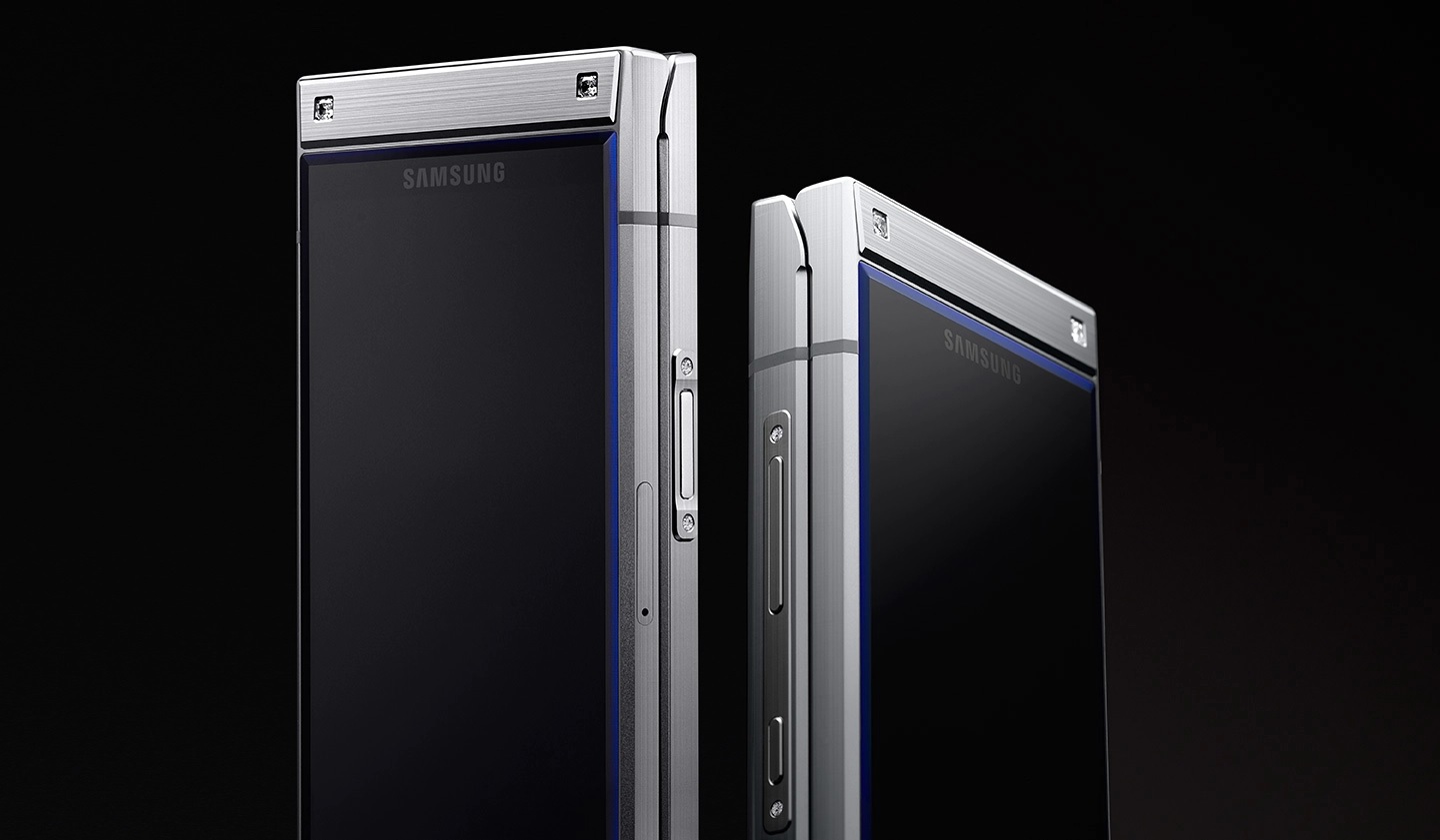 The Samsung Galaxy W2019 in silver.