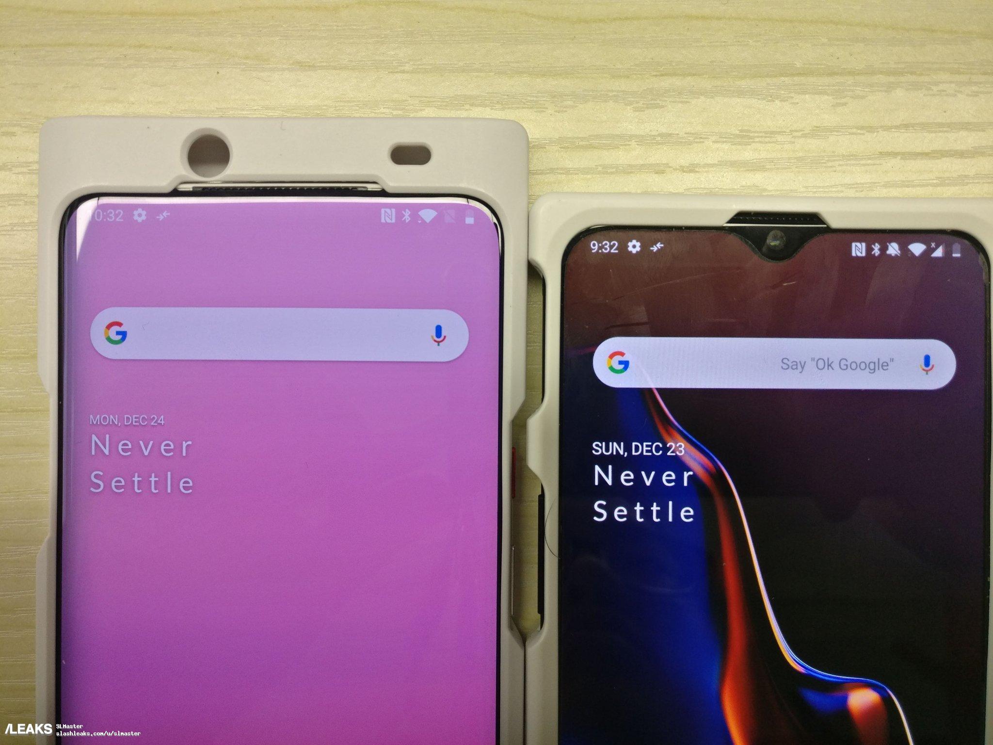 An image purportedly showing the OnePlus 7 in a case.