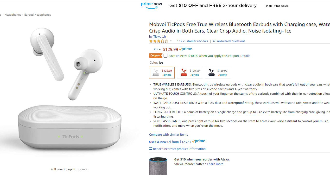 TicPods Free Amazon Sale Screenshot