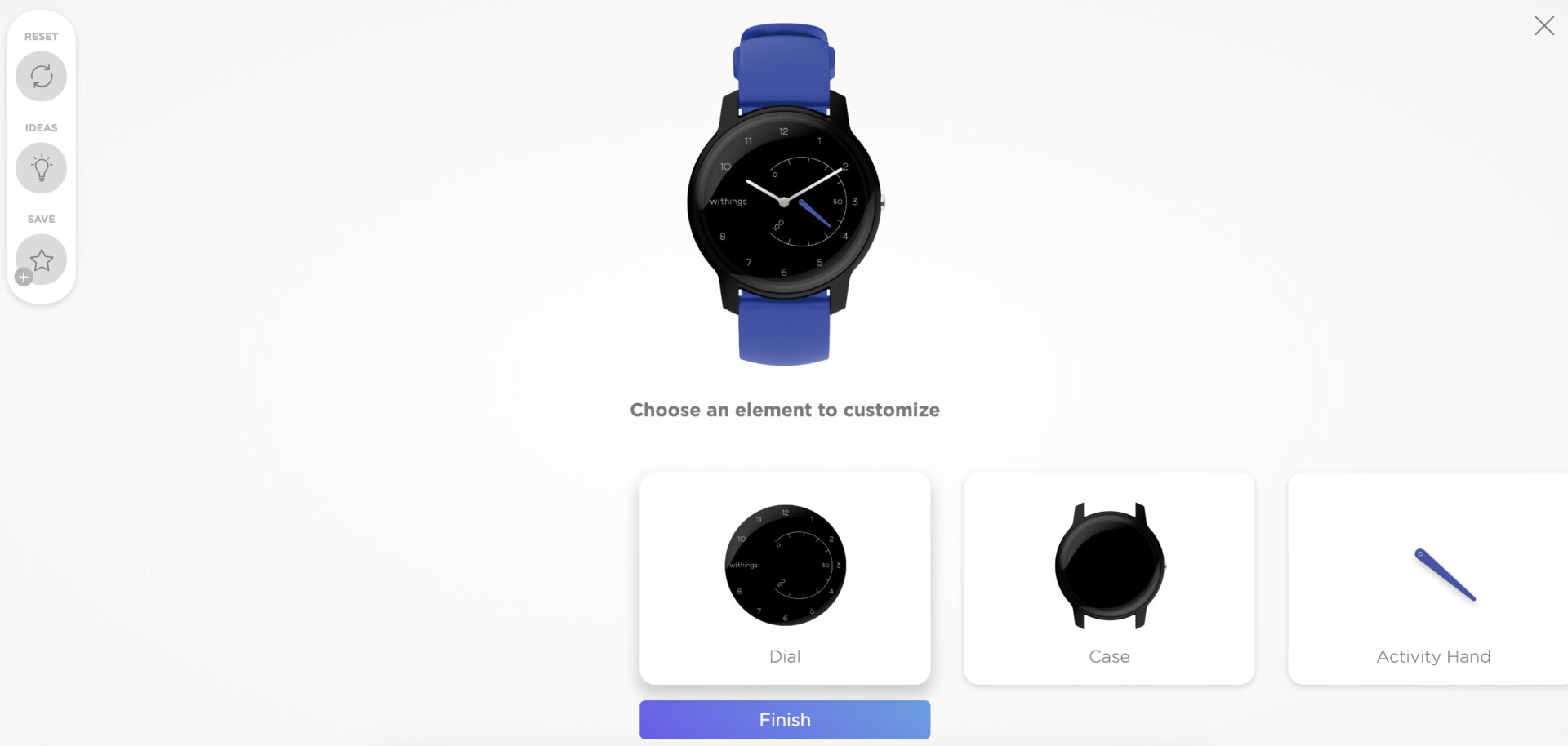Customization options fot hte Withings Move
