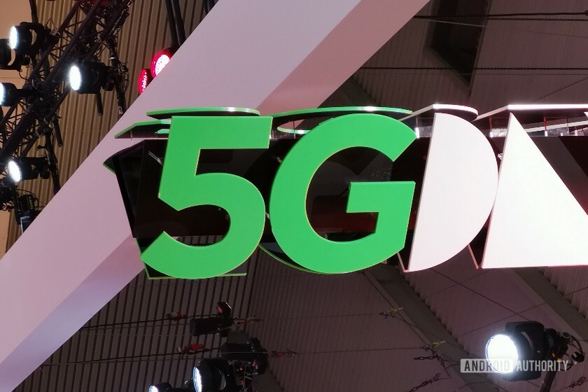 Green 5G logo taken at MWC 2019