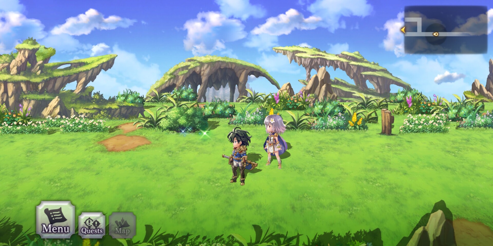 Another Eden Review background graphics