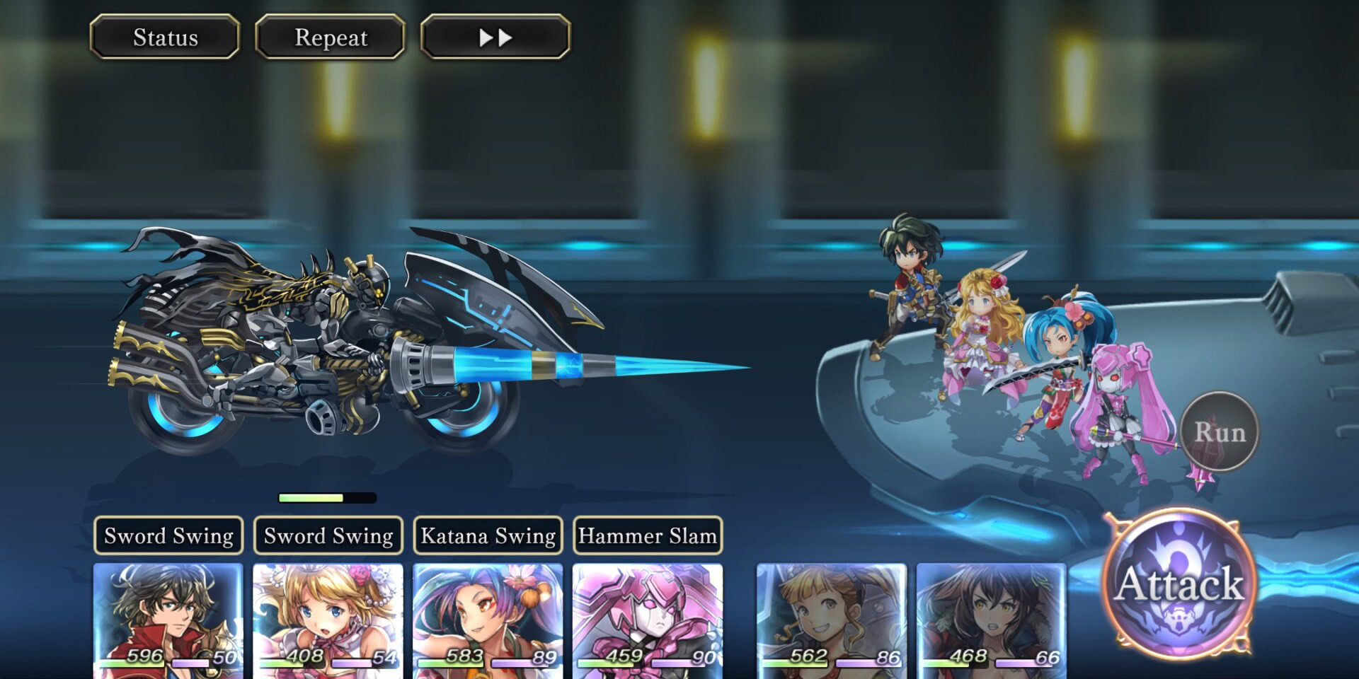 Another Eden Review combat boss