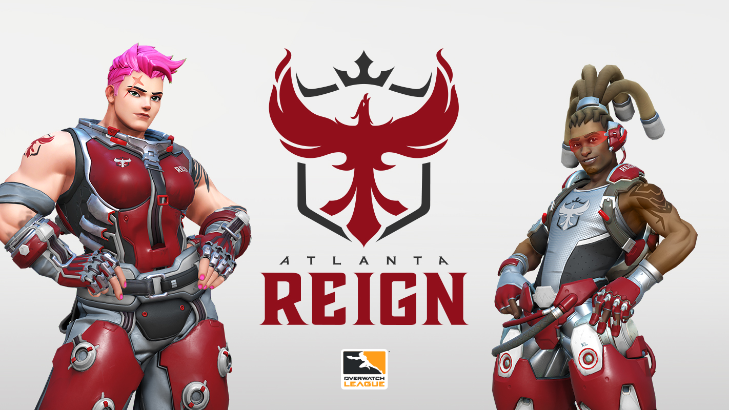Logo of the  Atlanta Reign. A new team in Overwatch League Season 2.