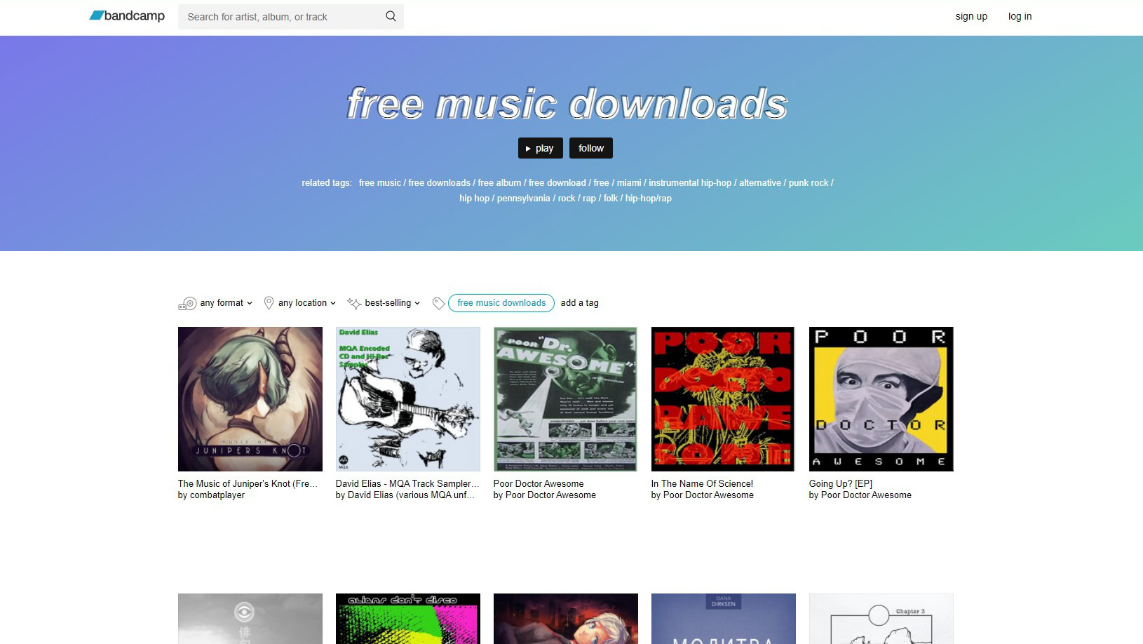 Bandcamp - The best free music download sites