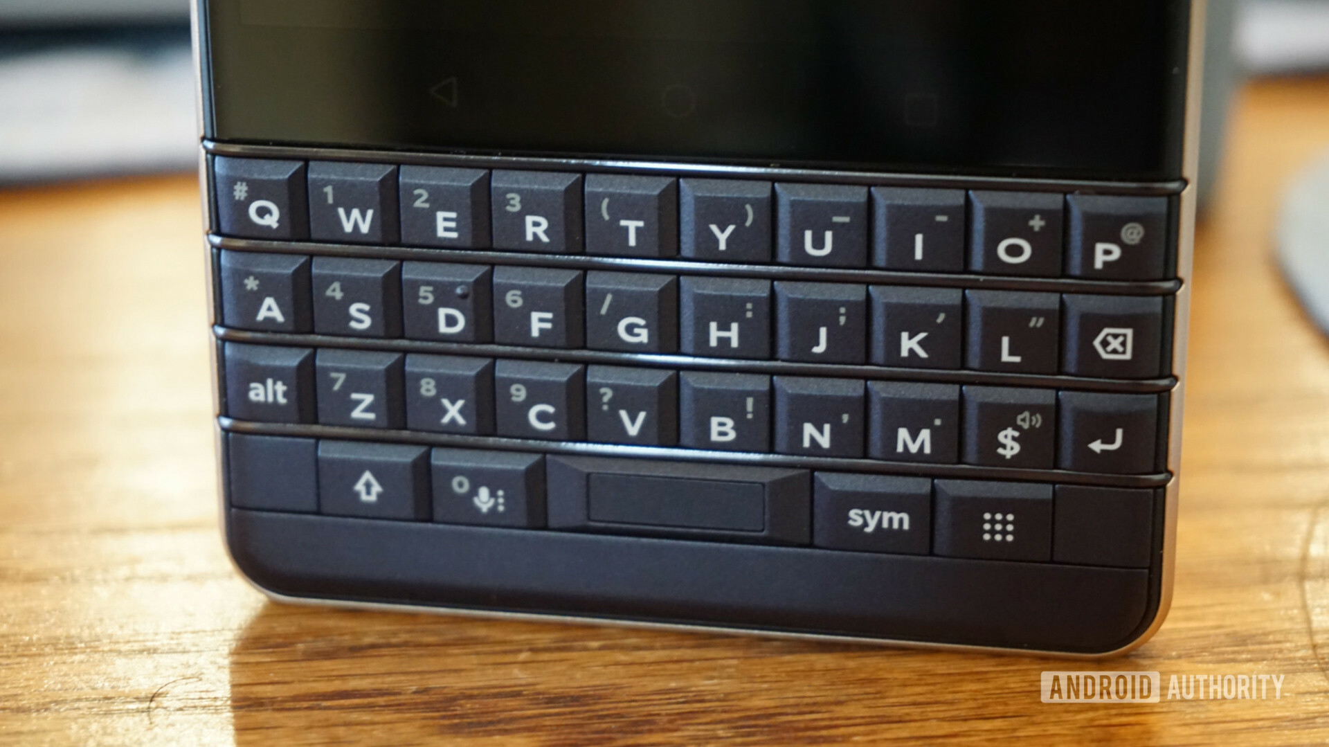 Close-up photo of the keyboard/keypad of the new BlackBerry Key2 LE 