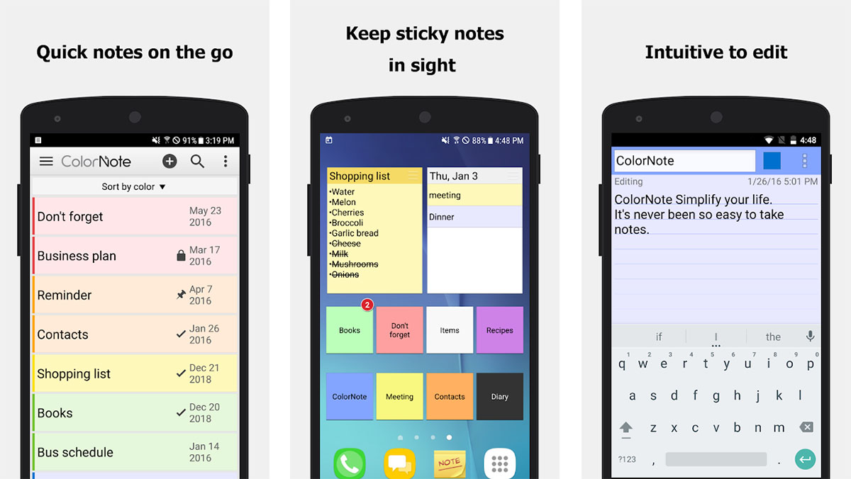 ColorNote is one of the best note taking apps for android