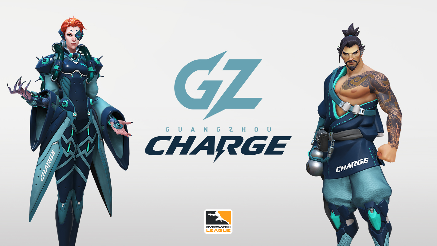 Logo of the  Guangzhou Charge. A new team in Overwatch League Season 2.