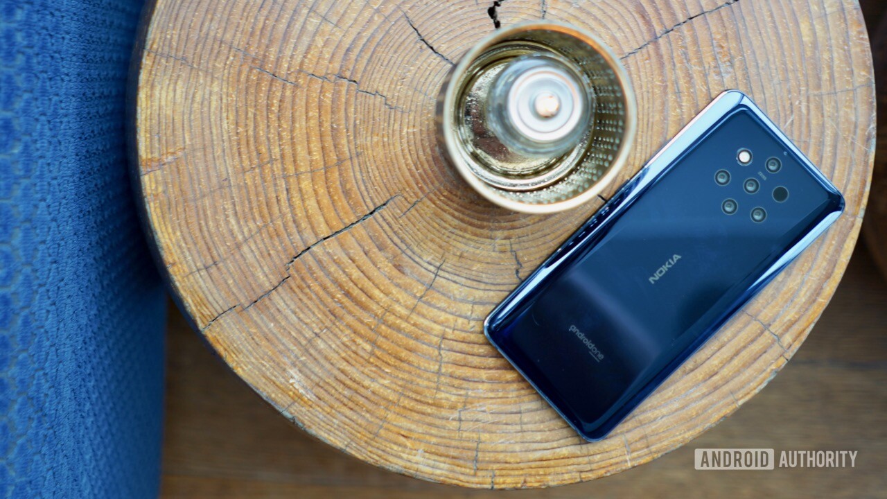 Nokia 9 back end on a wooden table