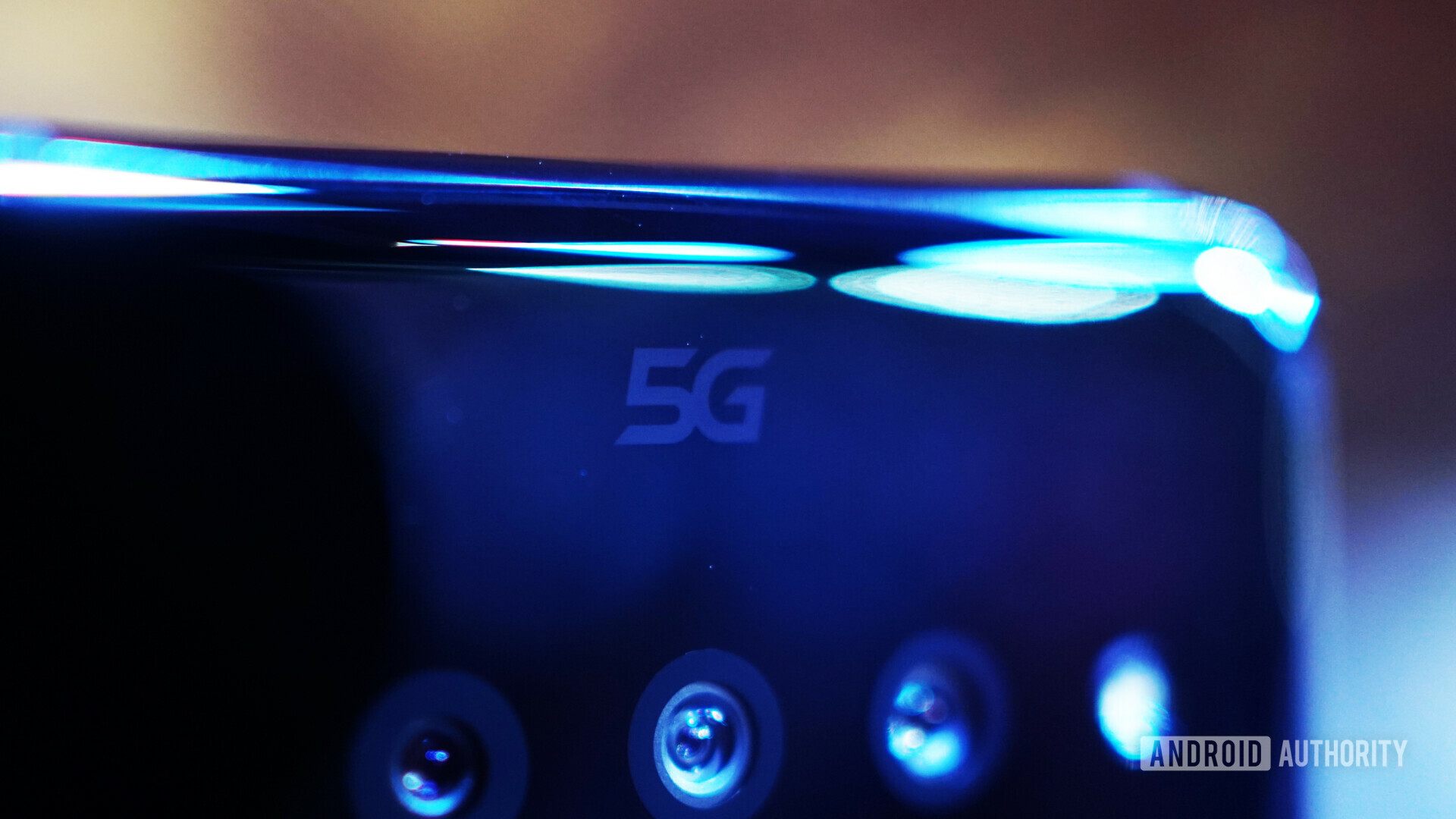 LG V50 5G logo and cameras closeup