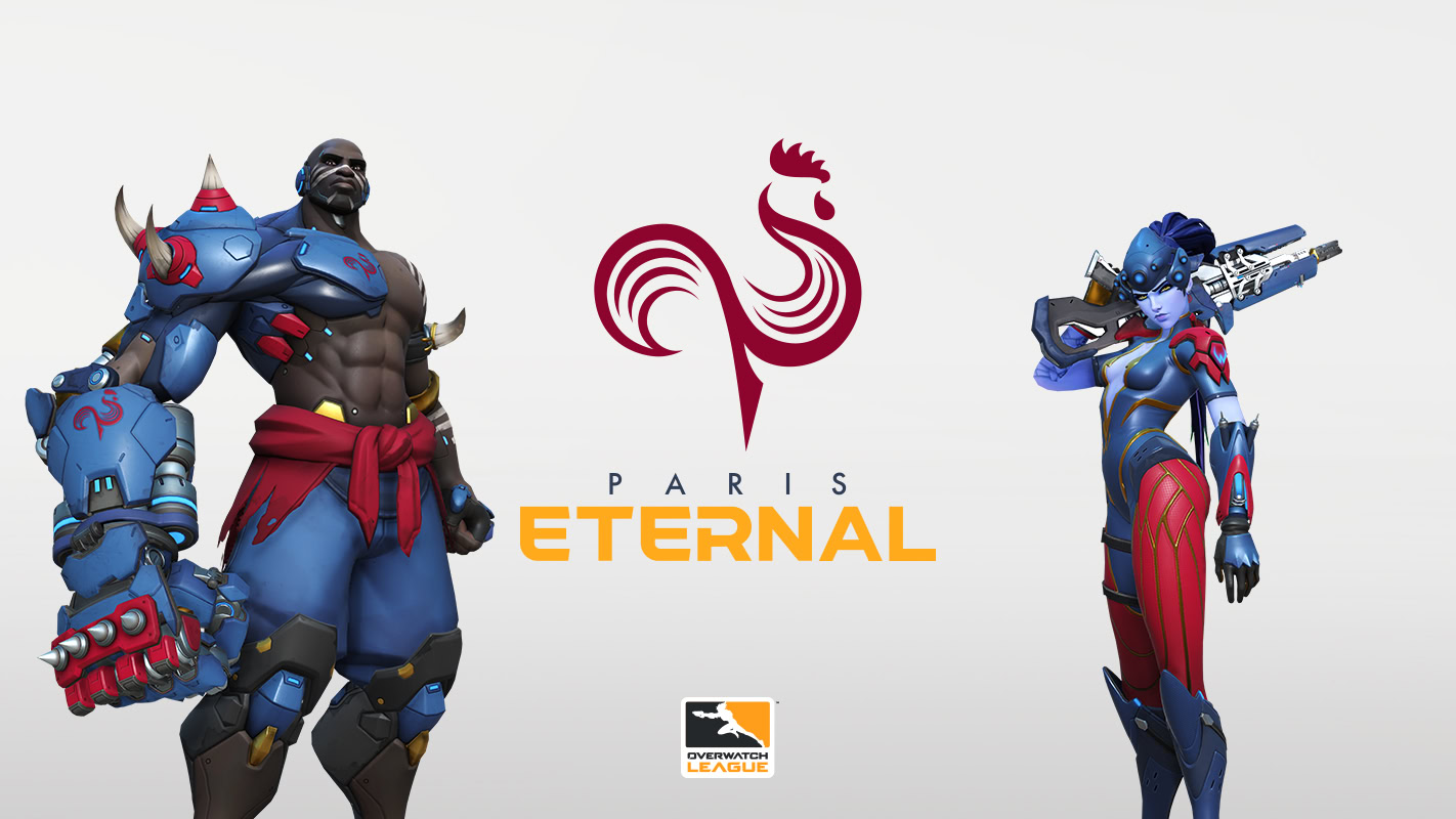 Logo of the  Paris Eternal. A new team in Overwatch League Season 2.