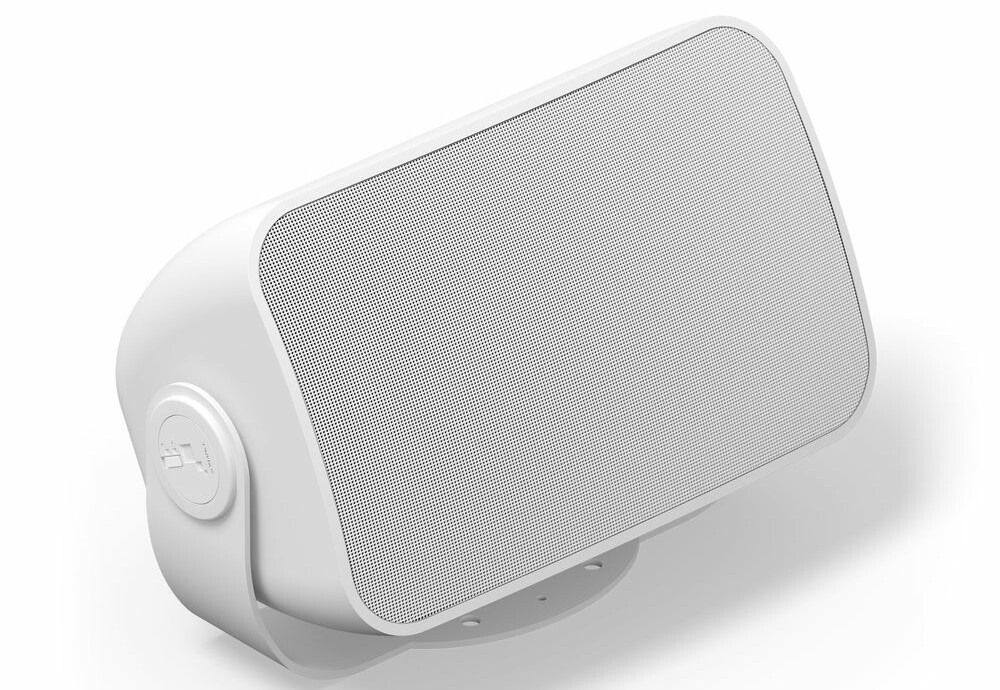 Sonos outdoor speaker product image at an angle.