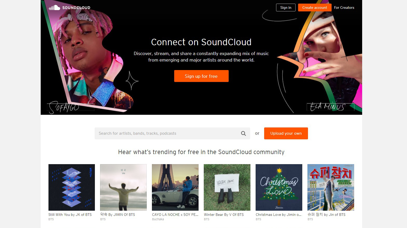 SoundCloud home