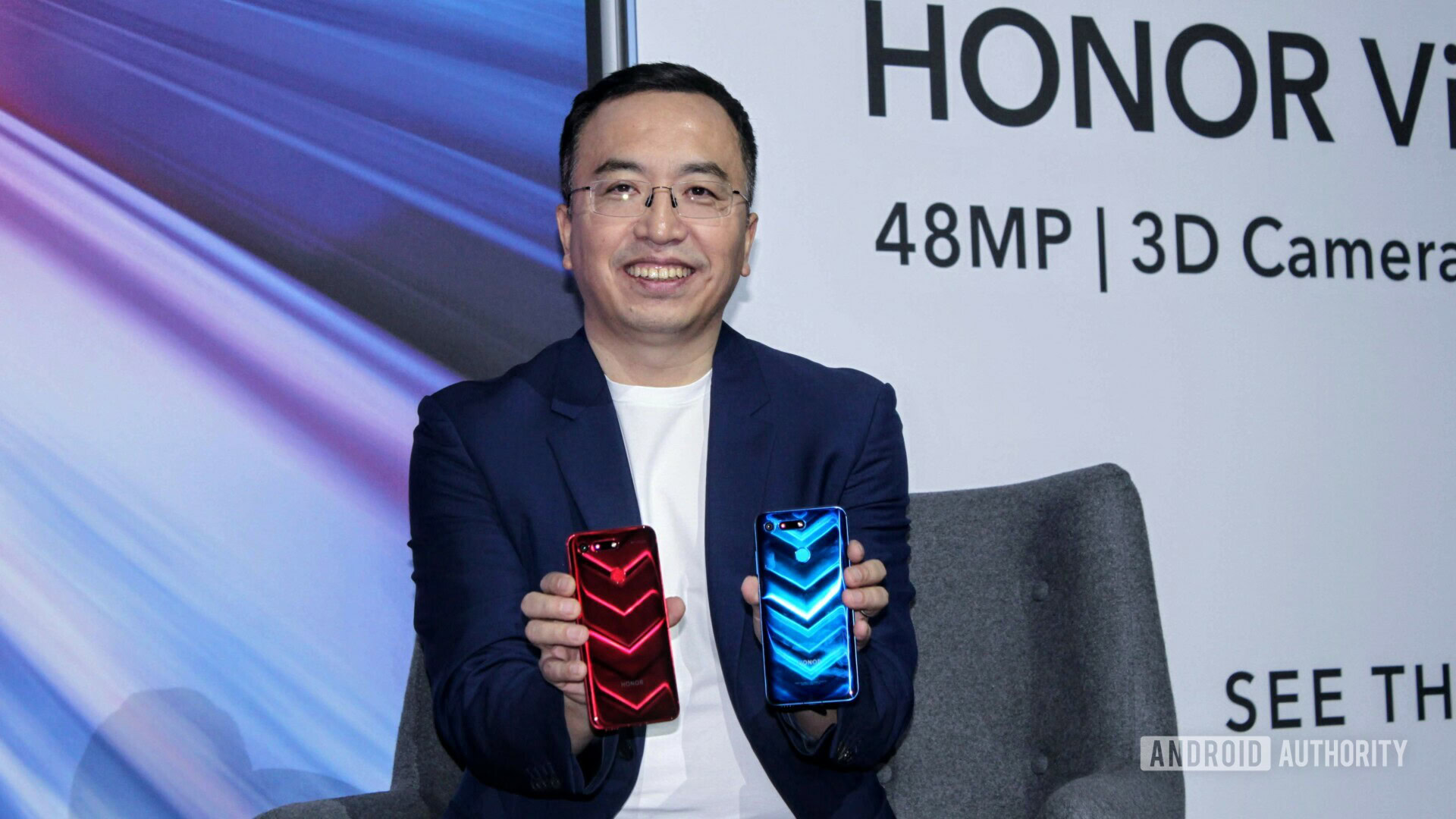 Honor's George Zhao at the HONOR View 20 launch event.